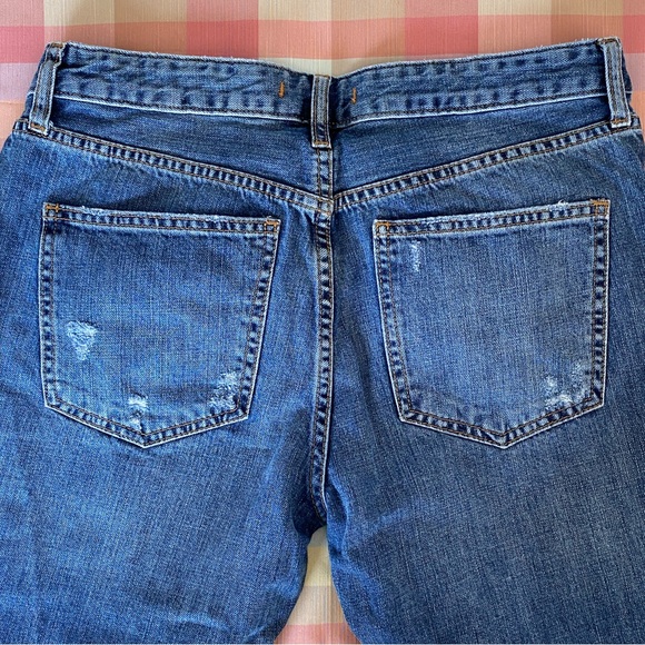 we the free ankle midrise jeans, size 27 medium wash distressed hem - Picture 6 of 9